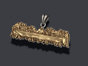Last Supper Pendant Basrelief three versions Modelo de impresión 3D