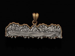 Last Supper Pendant Basrelief three versions Modelo de impresión 3D