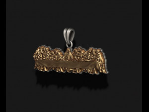 Last Supper Pendant Basrelief three versions Modelo de impresión 3D