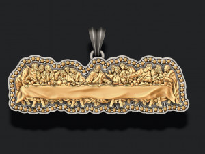 Last Supper Pendant Basrelief three versions Modelo de impresión 3D