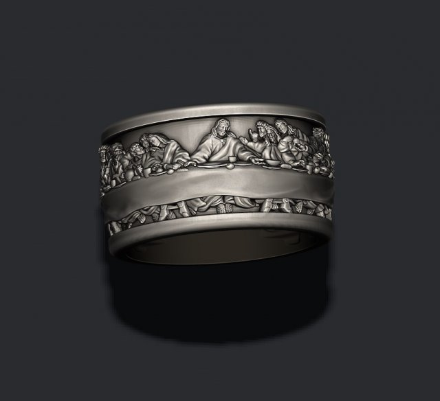 Last Supper ring Model do druku 3D .c4d .max .obj .3ds .fbx .stl .blend 