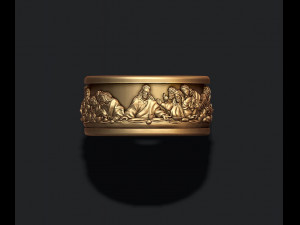 Last Supper ring v2 3D Print Model