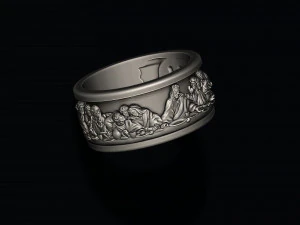 Last Supper ring v2 3D Print Model