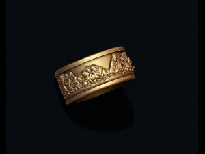 Last Supper ring v2 3D Print Model