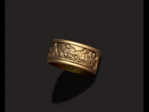 Last Supper ring v2 3D Print Model