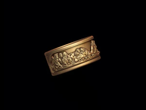 Last Supper ring v2 3D Print Model