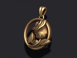 Rose pendant 3D print model 3Dプリントモデル