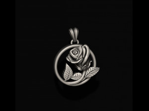 Rose pendant 3D print model 3Dプリントモデル