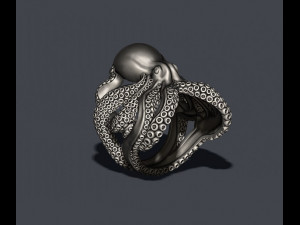 Octopus ring 3D print model Modèles 3D en vedette