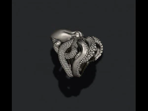 Octopus ring 3D print model 3D Print Model