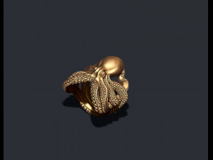 Octopus ring 3D print model Modèles 3D en vedette