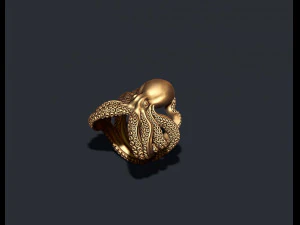 Octopus ring 3D print model 3D Print Model
