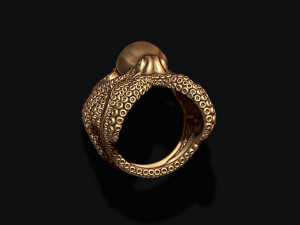 Octopus ring 3D print model Modèles 3D en vedette