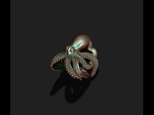 Octopus ring 3D print model Modèles 3D en vedette