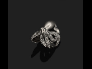 Octopus ring 3D print model Modèles 3D en vedette