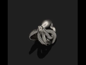 Octopus ring 3D print model 3D Print Model