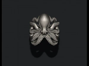 Octopus ring 3D print model 3D Print Model