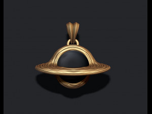 Black hole pendant 3D print model Modelo de impresión 3D