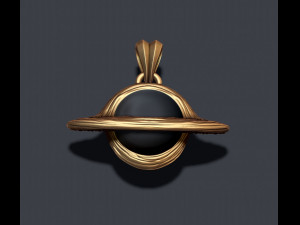 Black hole pendant 3D print model Modèles 3D en vedette