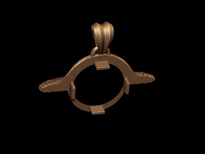 Black hole pendant 3D print model Modèles 3D en vedette