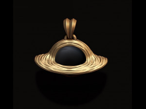 Black hole pendant 3D print model Modèles 3D en vedette