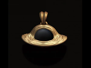 Black hole pendant 3D print model 3D Print Model