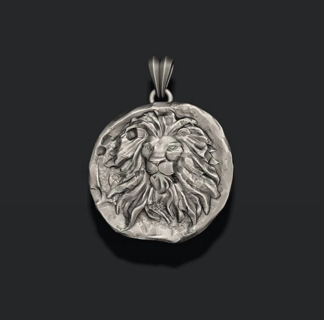 Ancient lion coin pendant 3D print model 3D Print Model .c4d .max .obj .3ds .fbx .stl .blend 
