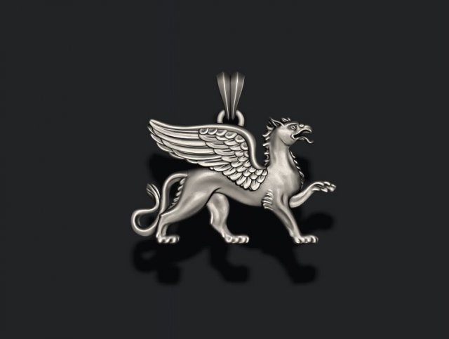 Griffin pendant 3D print model 3D Принт Модель .c4d .max .obj .3ds .fbx .stl .blend 