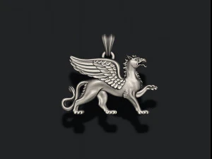 그리핀 펜던트 3D 프린트 모델 3D 프린트 모델