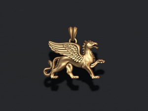 Griffin pendant 3D print model 3D Принт Модель