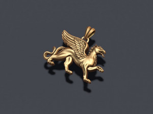 Griffin pendant 3D print model 3D Принт Модель
