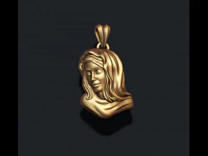 Modello di stampa 3D del ciondolo della Santa Vergine Maria Modello di stampa 3D