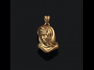 Holy Virgin Mary pendant 3D print model 3Dプリントモデル