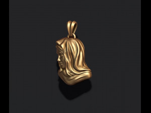 Holy Virgin Mary pendant 3D print model 3Dプリントモデル