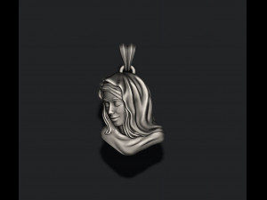 Holy Virgin Mary pendant 3D print model 3Dプリントモデル