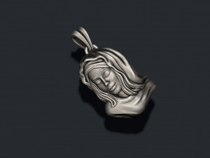 Holy Virgin Mary pendant 3D print model 3Dプリントモデル