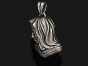 Holy Virgin Mary pendant 3D print model 3Dプリントモデル