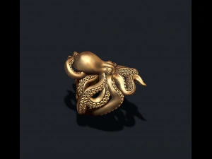 Octopus ring 3D print model 3D Print Model