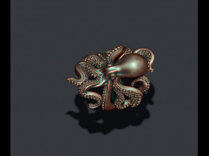 Octopus ring 3D print model 3Dプリントモデル