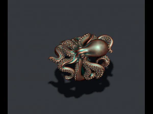 Octopus ring 3D print model 3D Print Model