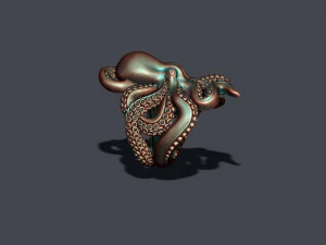 Octopus ring 3D print model 3D Print Model