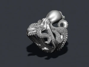 Octopus ring 3D print model 3D Print Model