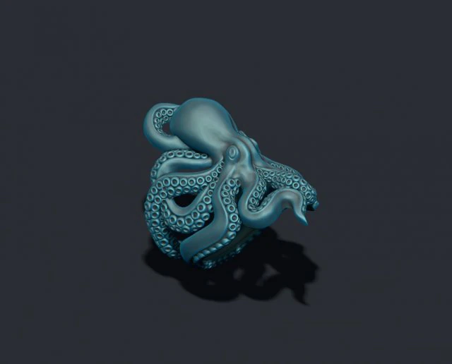 Octopus ring 3D print model 3D Print Model .c4d .max .obj .3ds .fbx .stl .blend 