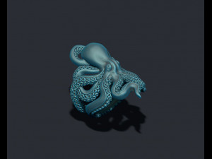 Octopus ring 3D print model 3D प्रिंट मॉडल
