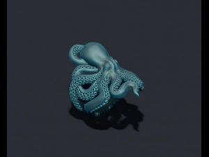 Modelo de impress&atilde;o 3D do anel de polvo Modelo de Impressão 3D