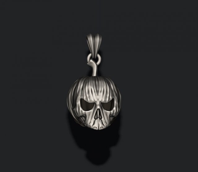 Halloween pumpkin skull pendant 3D print model 3D Принт Модель .c4d .max .obj .3ds .fbx .stl .blend 