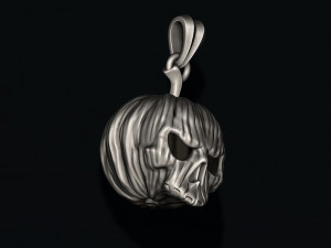Halloween pumpkin skull pendant 3D print model 3D Принт Модель