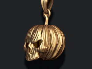 Halloween pumpkin skull pendant 3D print model 3D Принт Модель