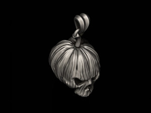 Halloween pumpkin skull pendant 3D print model 3D Принт Модель
