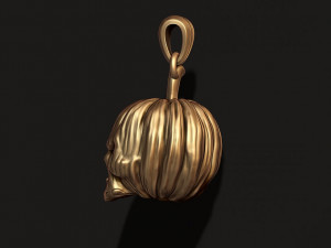 Halloween pumpkin skull pendant 3D print model 3D Принт Модель